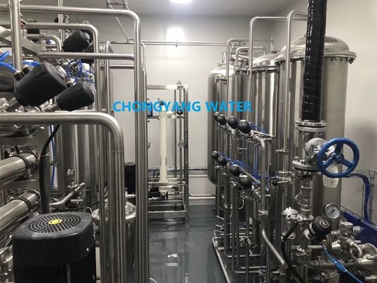 EDI WFI Pharma 급수 시스템 스테인리스 304 제약 산업에 있는 316 물처리 시스템