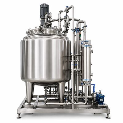 GMP 솔루션 준비 시스템 1000L (SS316L 혼합 탱크 포함, 자동 PLC 제어, CIP 준비 완료)