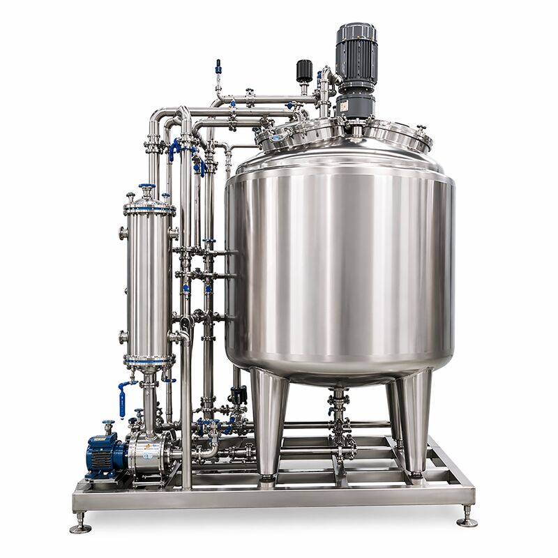 GMP 솔루션 준비 시스템 1000L (SS316L 혼합 탱크 포함, 자동 PLC 제어, CIP 준비 완료)